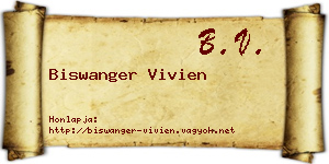 Biswanger Vivien névjegykártya